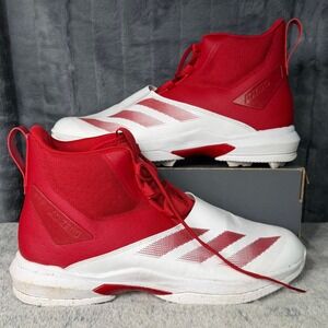 Adidas Adizero Afterburner 9 NWV Mens Baseball Cleats Red White IH0560 Size 14